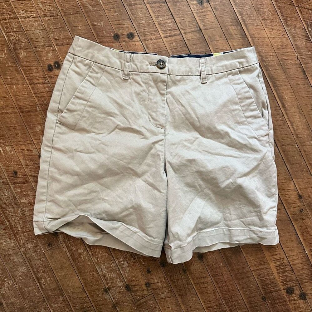 Boden tan flatβfront business casual royalcore 4 preppy shorts